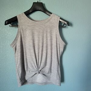 Kyodan Heather Gray Twist-Front Athletic Activewear Athleisure Tank Top S